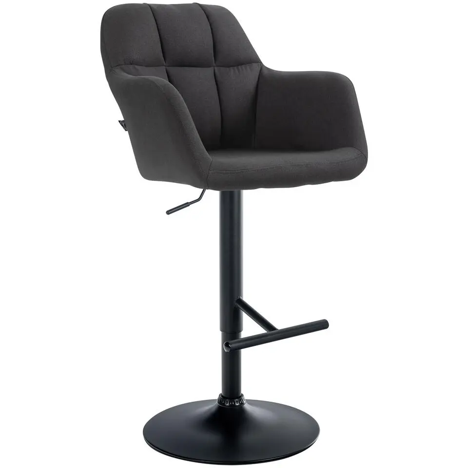 CLP Barkruk Natoma zwart Frame - Stof - zwart