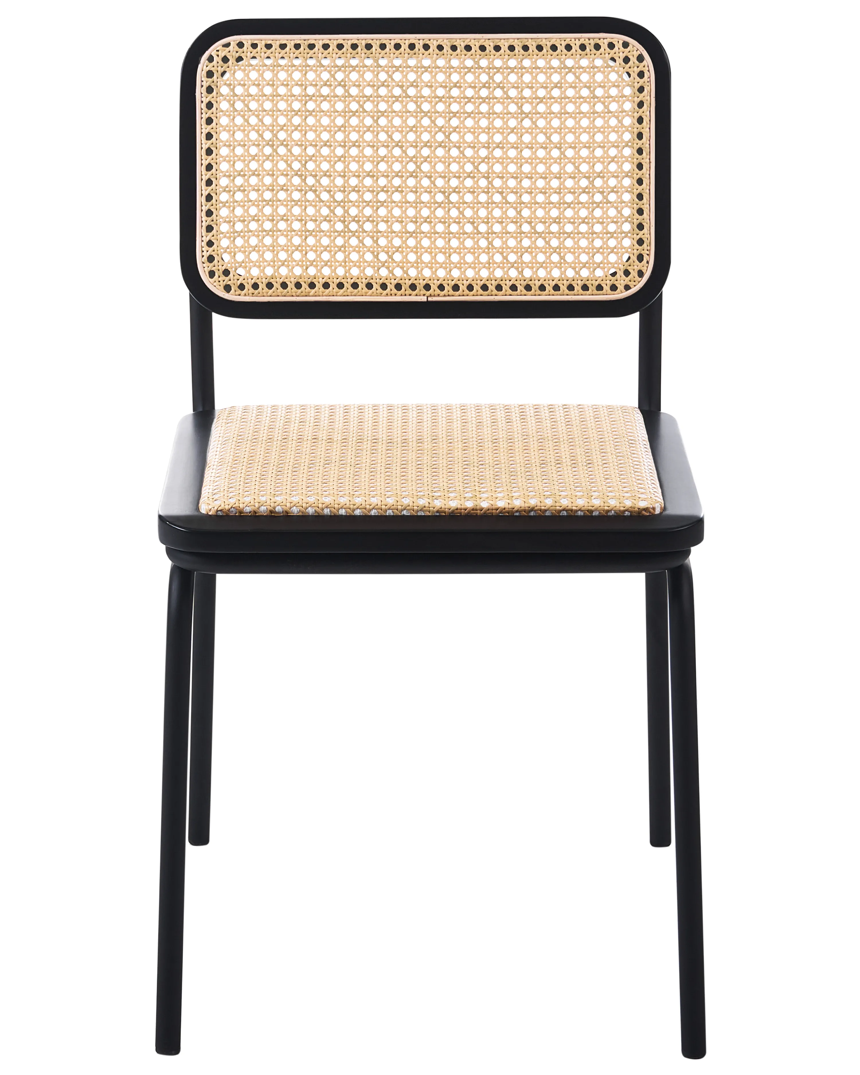 Set van 2 eetkamerstoelen CORVALLIS PE rotan Zwart