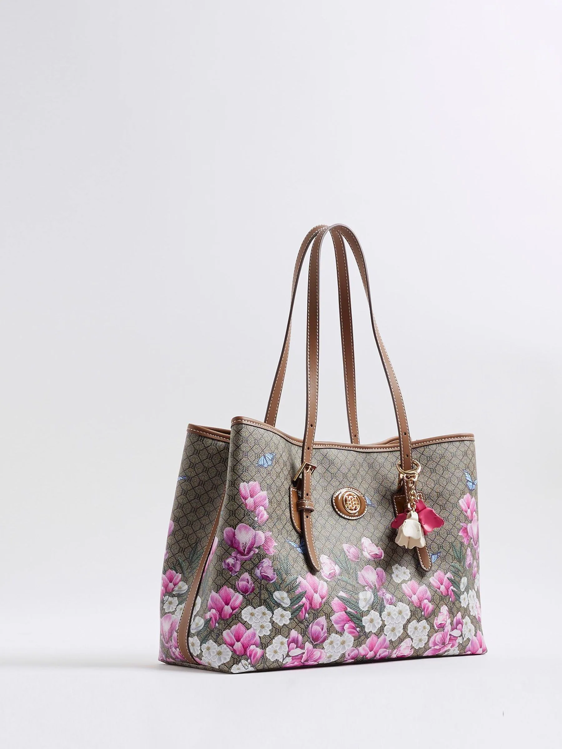 River Island Morgan Collab Bloemen Gesp Shopper
