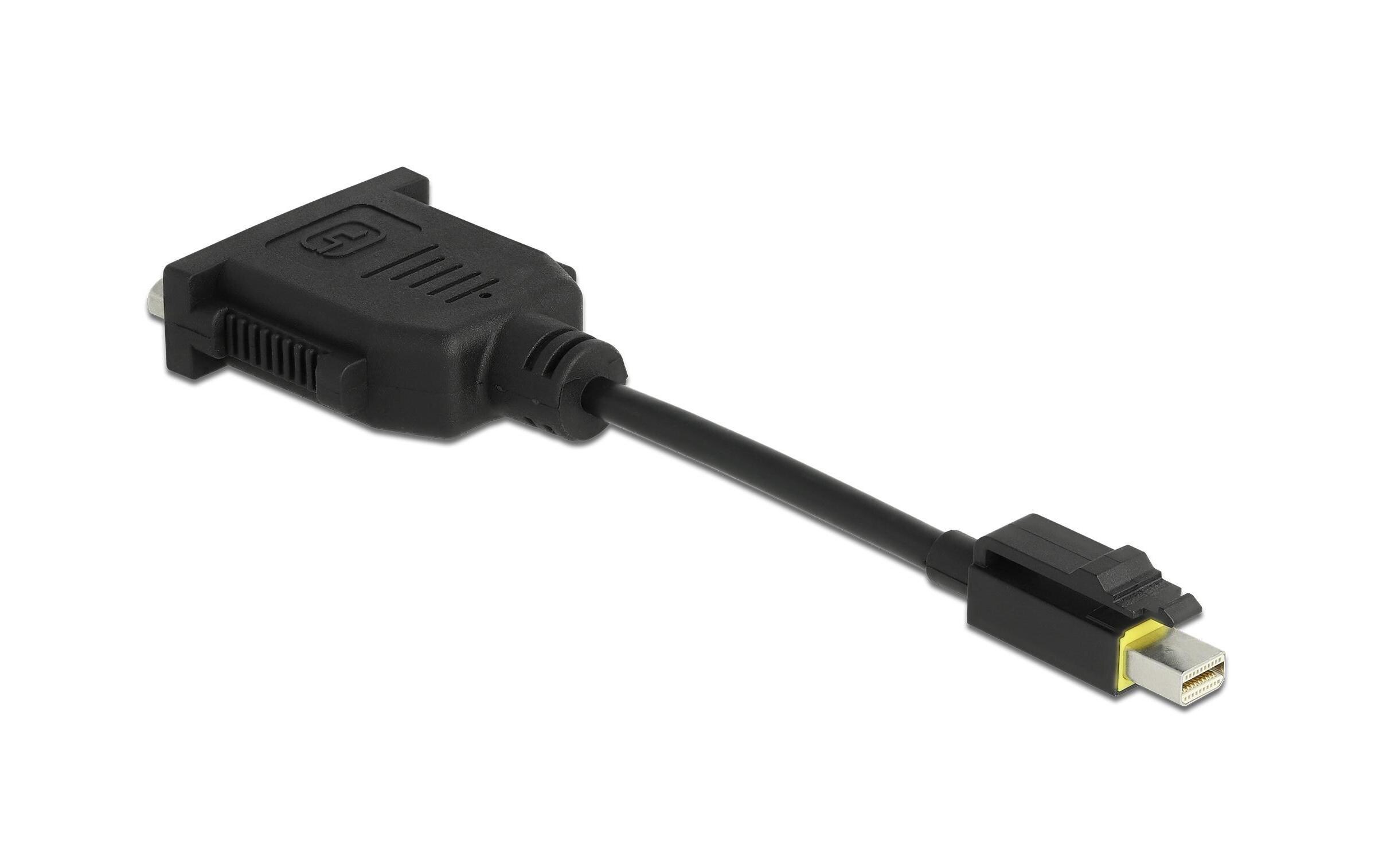 Adapter Mini-DisplayPort – DVI-D 1080p/60Hz, EinrastfunktionDelock Mini DisplayPort 1.1 zu DVI Adapter mit Einrastfunktion Passiv