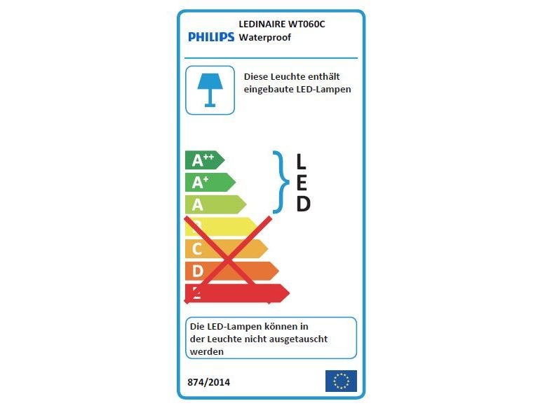 Philips Professional Feuchtraumleuchte Ledinaire 840 PSU L1 Feuchtraumleuchte