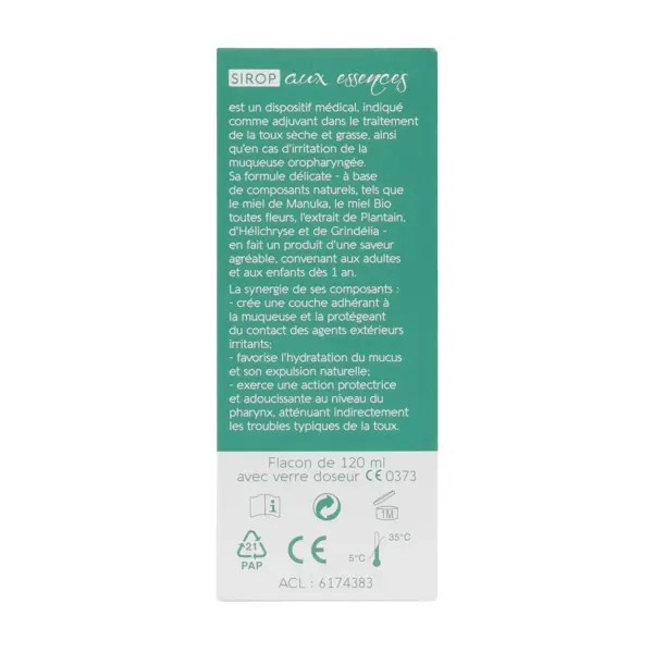 Xarope Naturaactive GAE com Óleos Essenciais para Tosse Seca e com Catarro a partir de 1 Ano de Idade 120ml