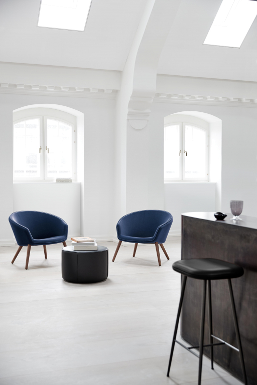 Fredericia Mono poef 55 omni black 301 leather