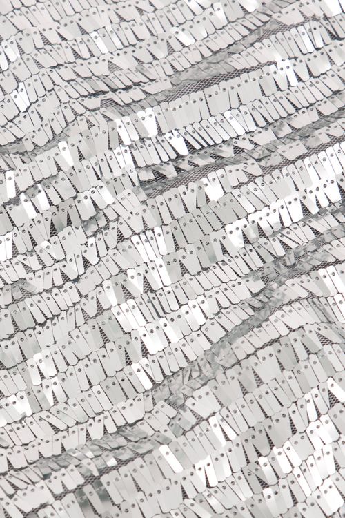 Zilverkleurige sequin rok