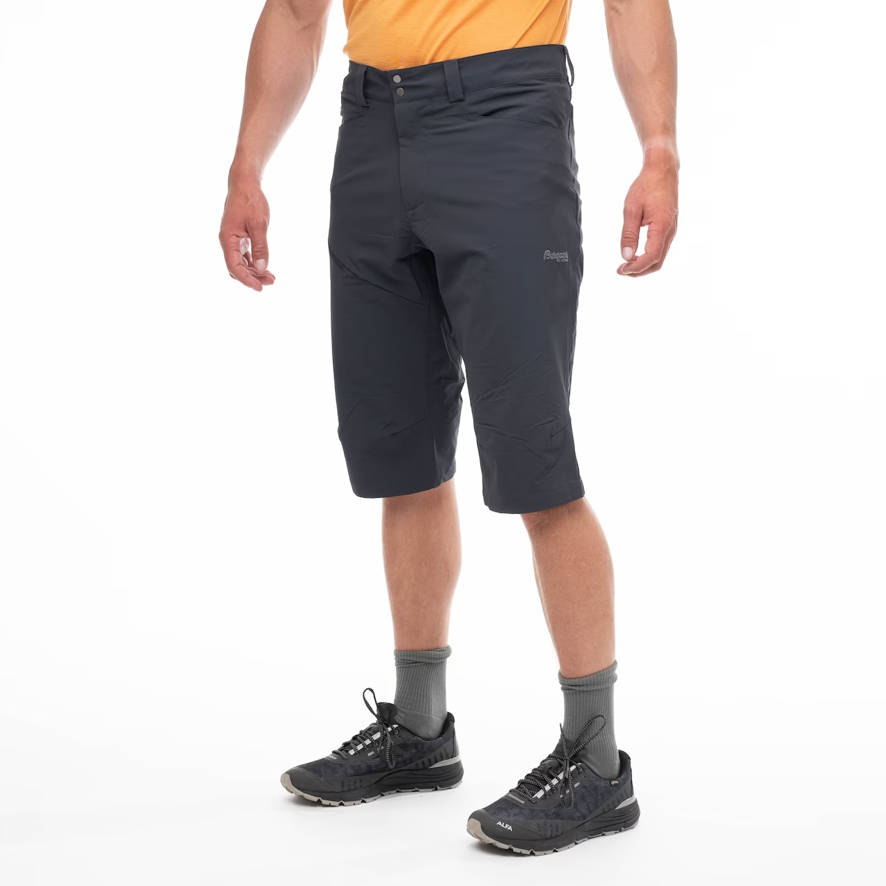 Vandre Light Softshell Long Shorts Herre Dark Shadow Grey