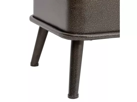 Banc de rangement avec dossier 110 cm Noir Similicuir