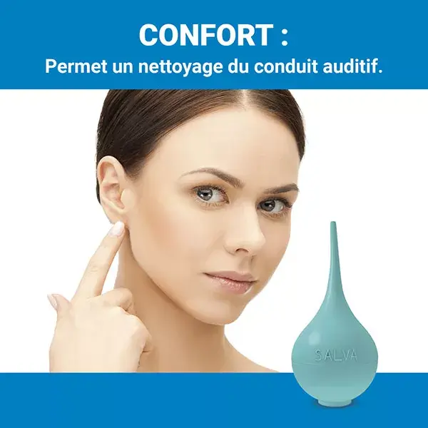 Bulbo para Enema Auricular Salva com Ponta Cônica, 65ml
