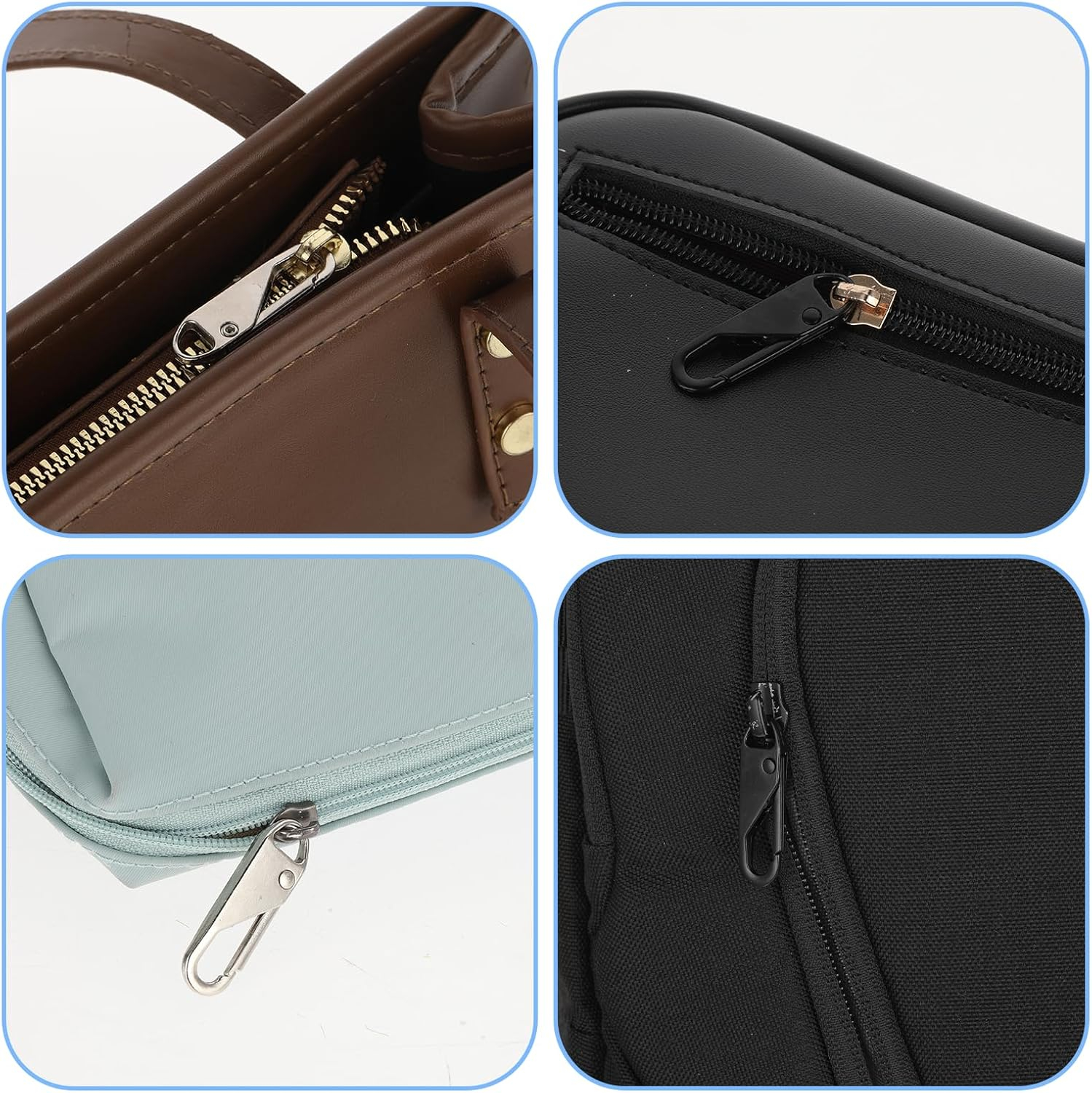 (10er Set) Reissverschluss Ersatz Zipper Mercerie Zubehör für Jacke / Rucksack / Tasche - Dunkelgrau