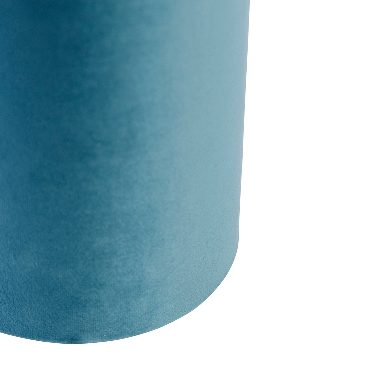 Blauwe velours lampenkap met gouden binnenkant 15/15/25