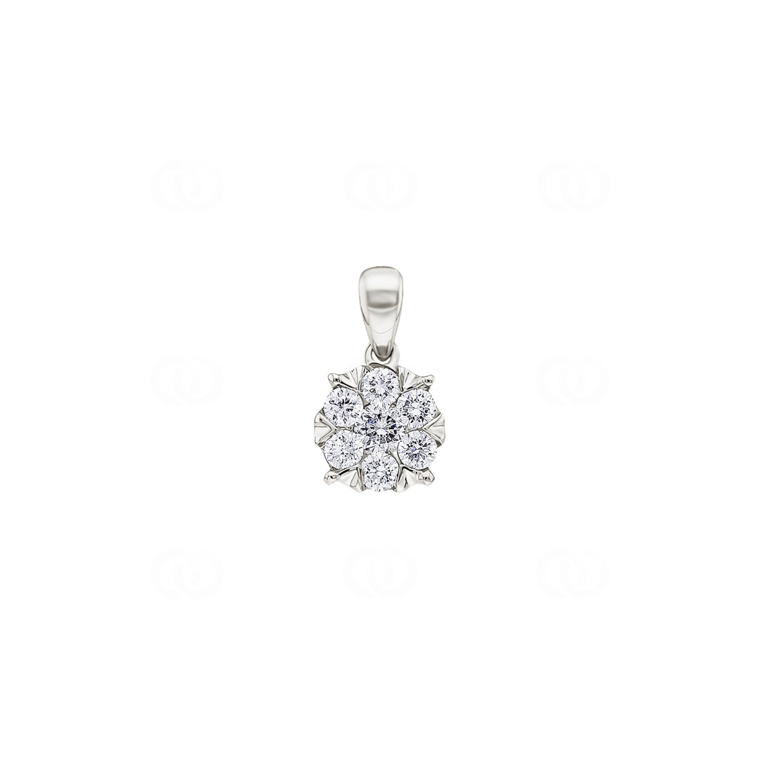 Anhänger 750/18 K Weissgold mit Diamanten 0.34 ct H/si