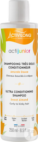 Activilong Actijunior Shampoing Très Doux Conditionneur Amande Douce Cheveux Bouclés À Crépus 250ml