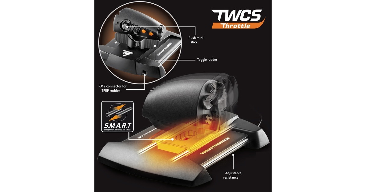 ThrustmasterT.16000M FCS HOTAS gaming hotas  (Zwart/oranje, Pc)