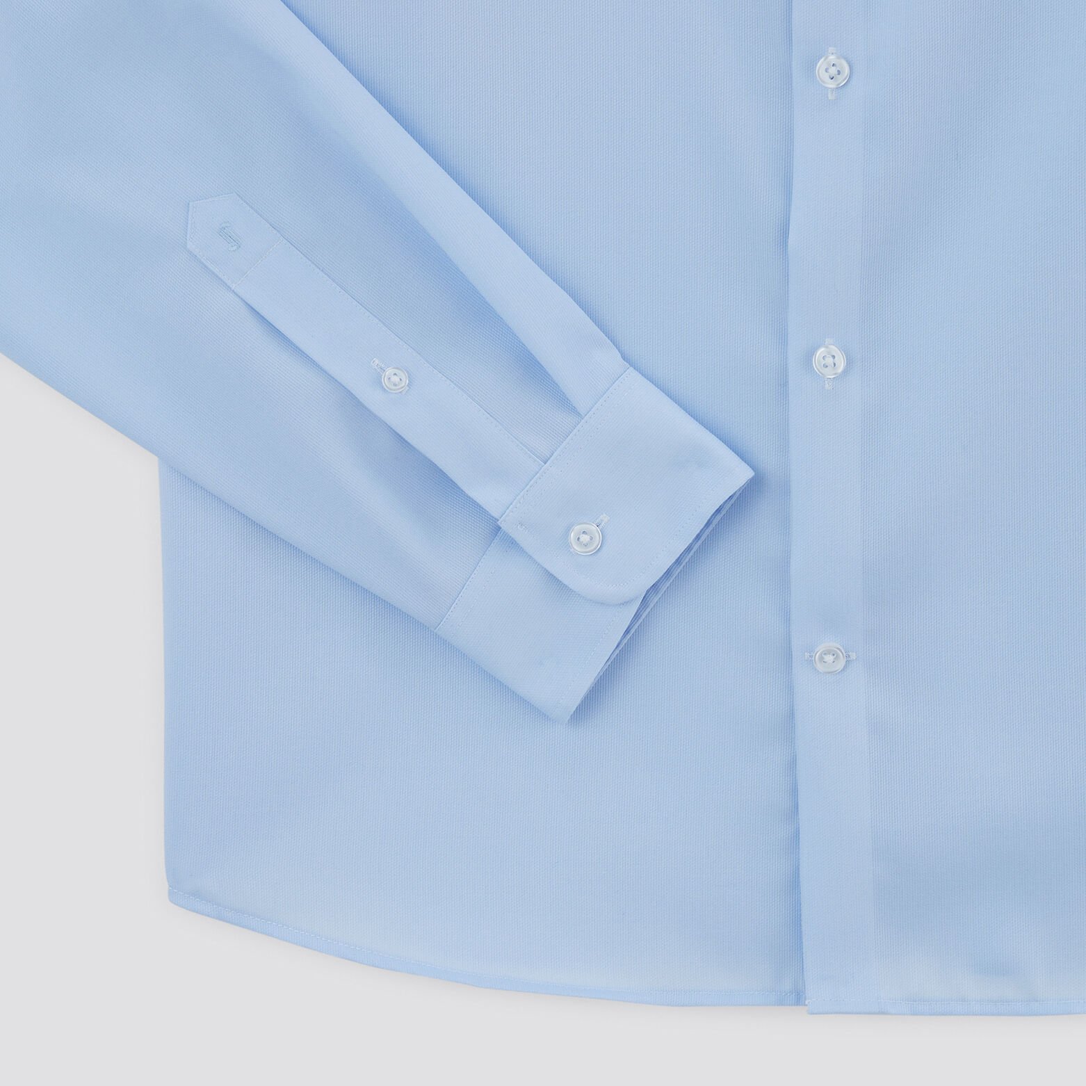 Chemise regular sans repassage unie coton Bleu clair