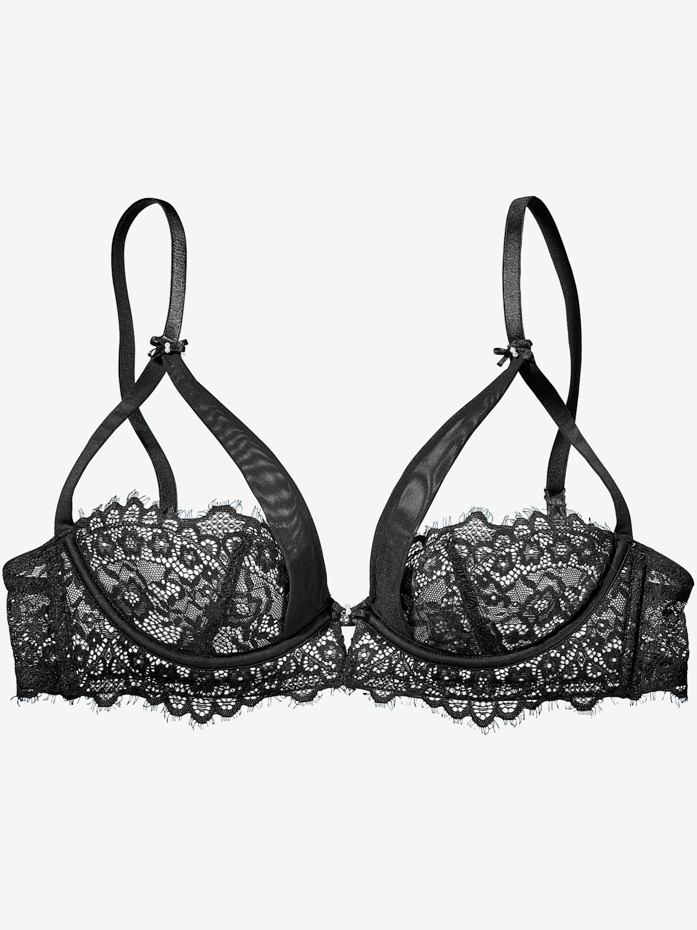 Redresse-seins soutien-gorge banane transparent avec nœud décoratif et accessoire brillant