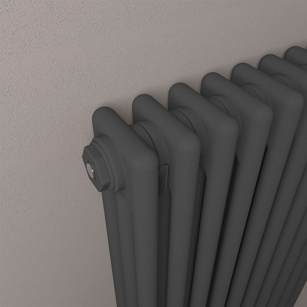 Eastbrook Rivassa 3 koloms verwarming 30x114,8cm Antraciet 1118 watt