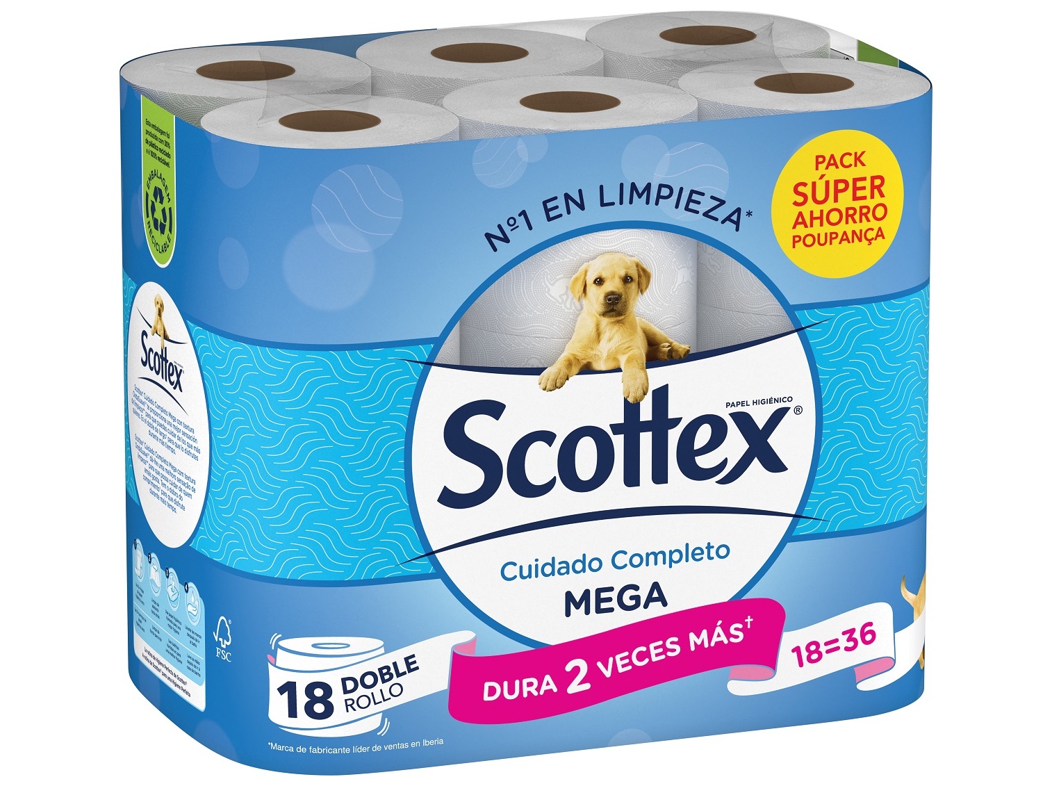 PAPEL HIGIÉNICO SCOTTEX MEGAROLO 18=36R