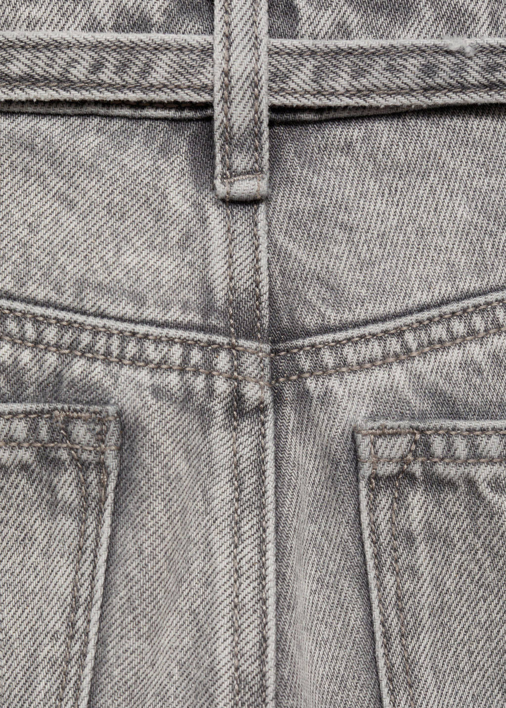 MANGO TEEN regular wide leg jeans grey denim