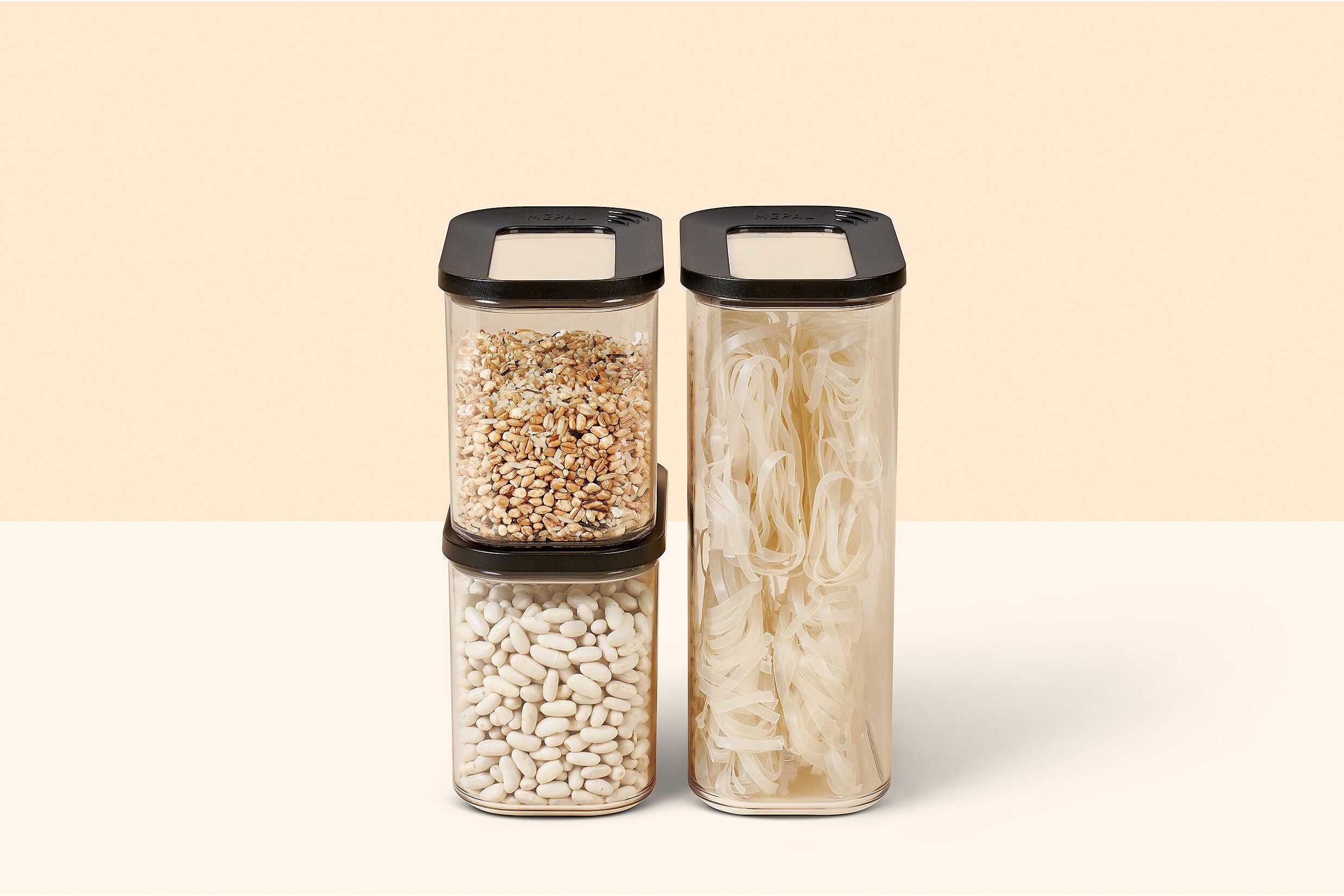 MEPAL MODULA Vorratsdosen-Set - Schwarz, Transparent