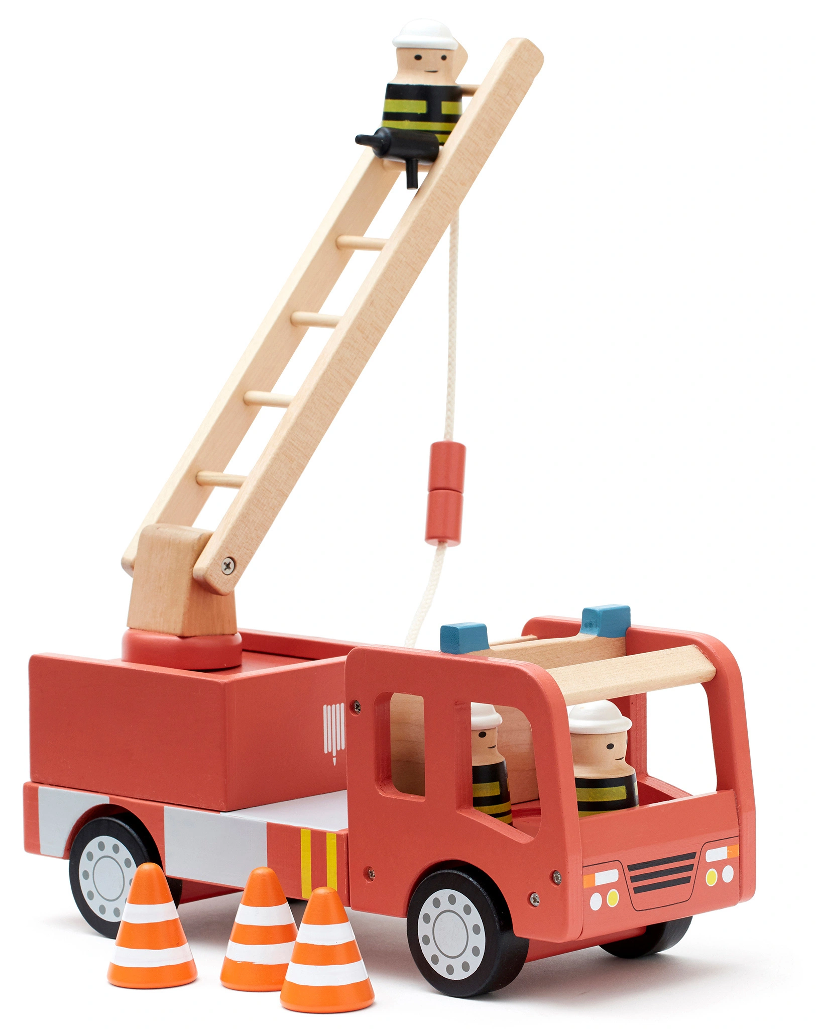 Holz-Feuerwehrauto AIDEN in rot