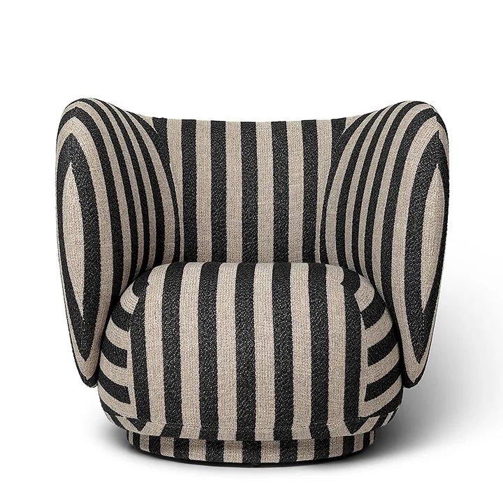 Ferm Living - Rico Lounge Chair, Louisiana sand / black