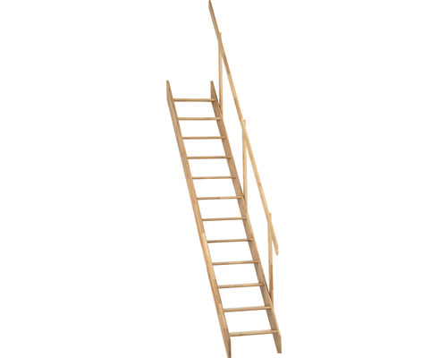 Pertura Calypso trapboom, beuken gelamineerd hout, zonder stootborden, afgedicht, recht, 57,2 cm, 12 treden / 13 stootborden