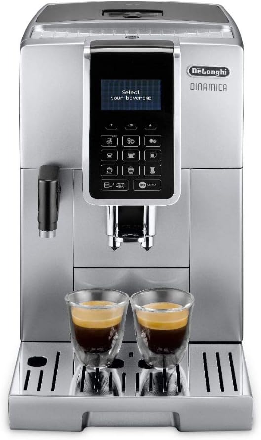 De'Longhi Dinamica Machine a Café Grain ECAM350.55.B Cappuccino et Expresso, 1.8L, Noir