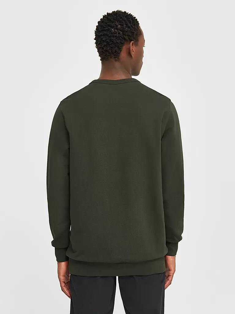 KNOWLEDGE COTTON APPAREL Sweater ERIK dunkelgrün