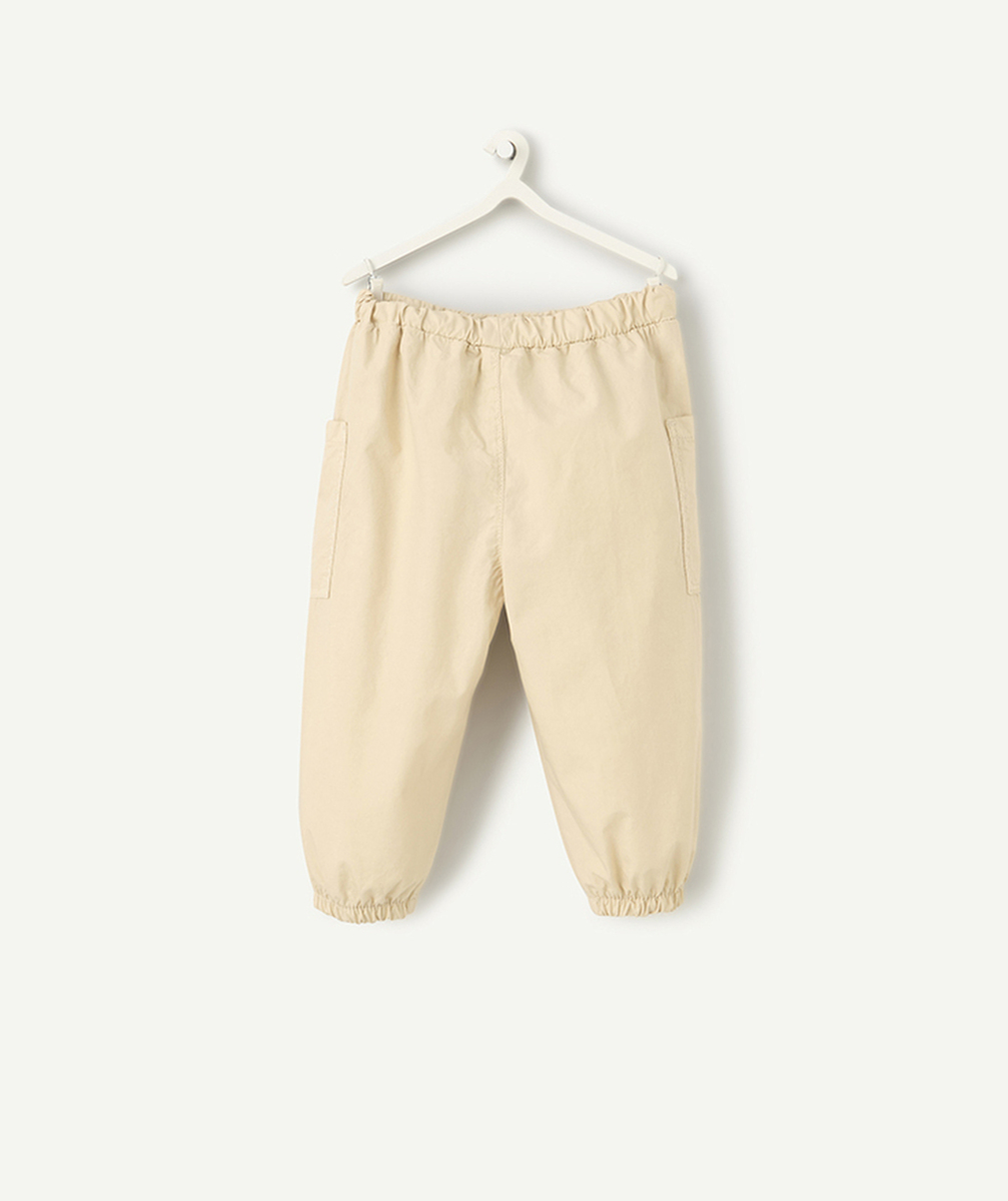 pantalon large cargo bébé garçon beige et ultra léger