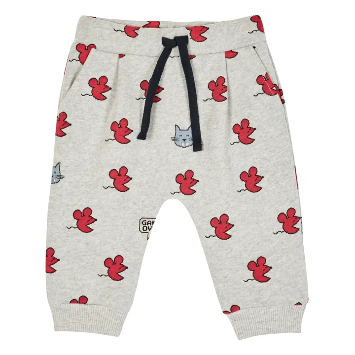 Emile et Ida Jogger Coton Bio Souris | Gris chiné