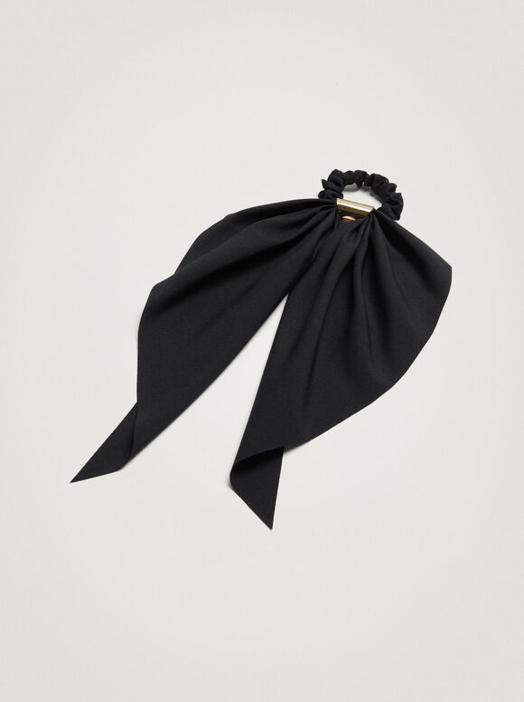Elástico de cabelo com laço - Preto