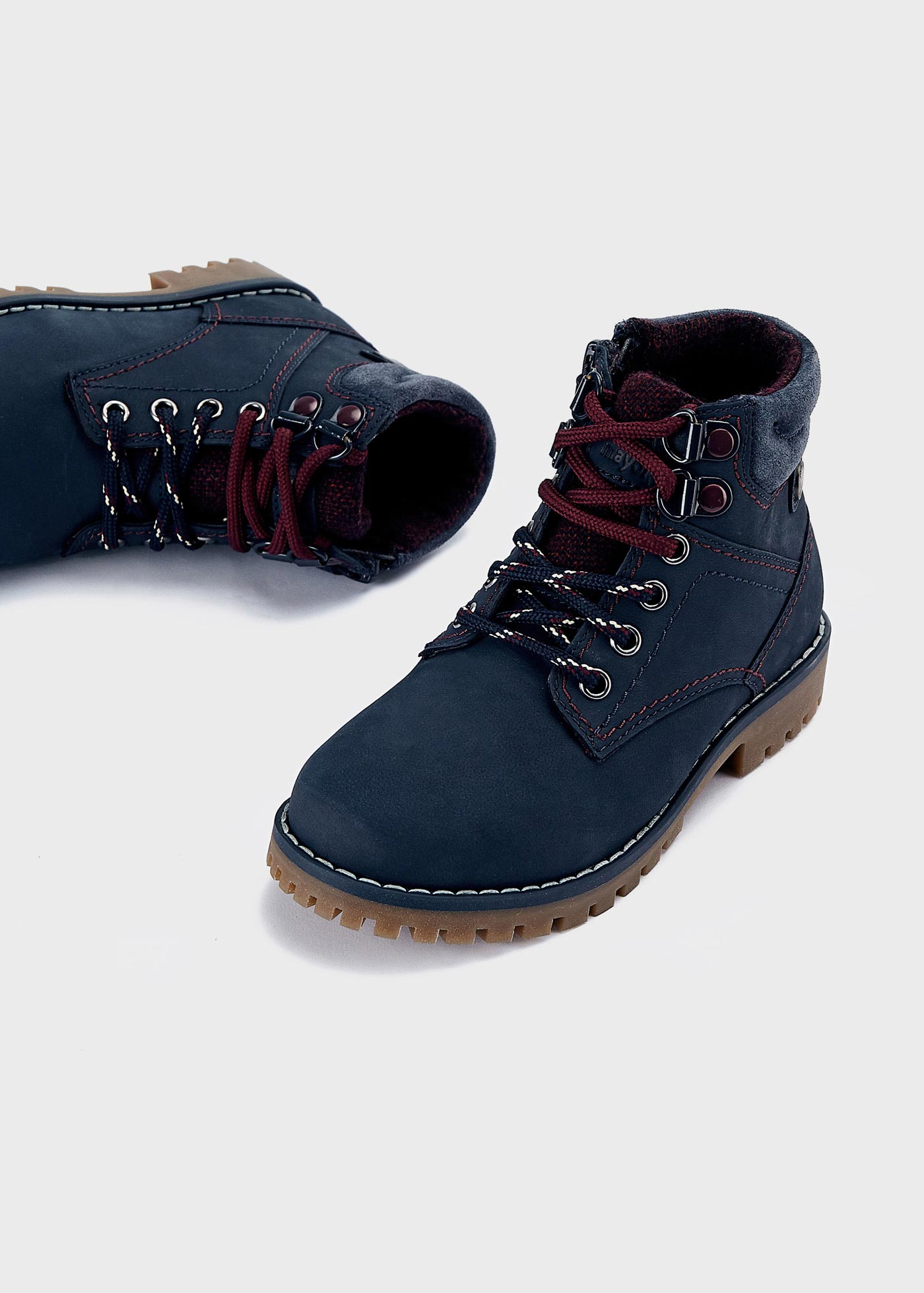 Botas de caminhada infantis em couro