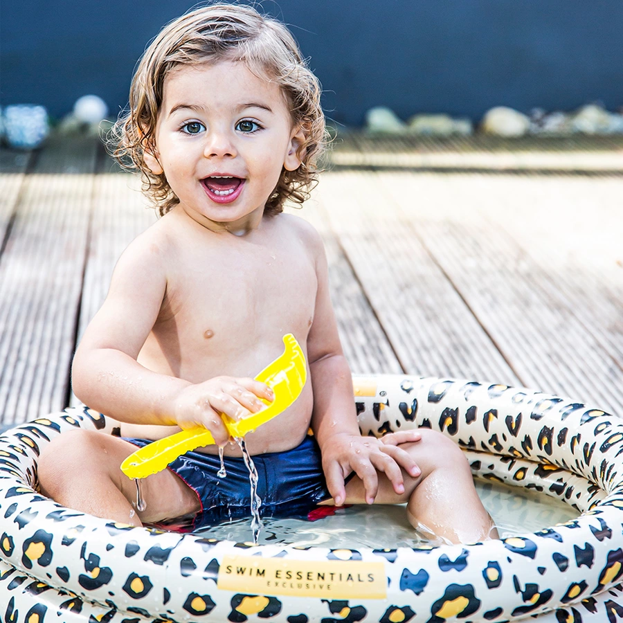 Swim Essentials Printed Baby Pool Beige Leopard 60 cm 2 rings