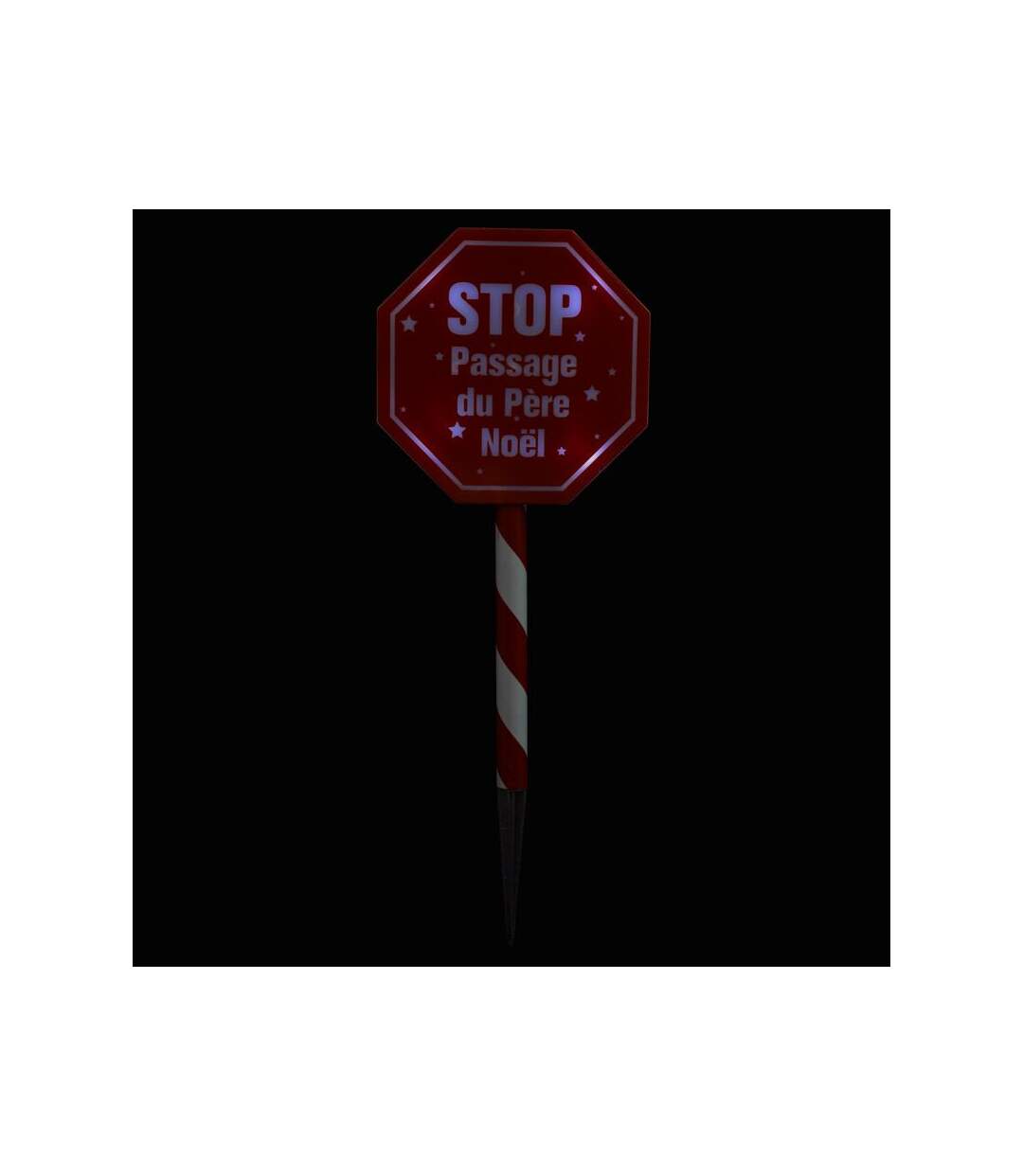 Paris Prix - Décoration Lumineuse stop Solaire Rouge & Blanc
