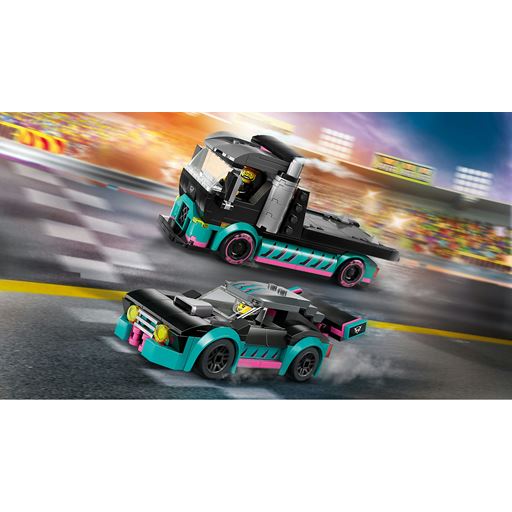 LEGO City Racerbil Og Transporter - 60406