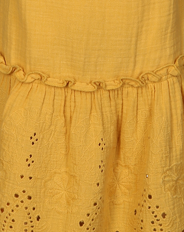 Kleid MICA mit Spitze in gelb