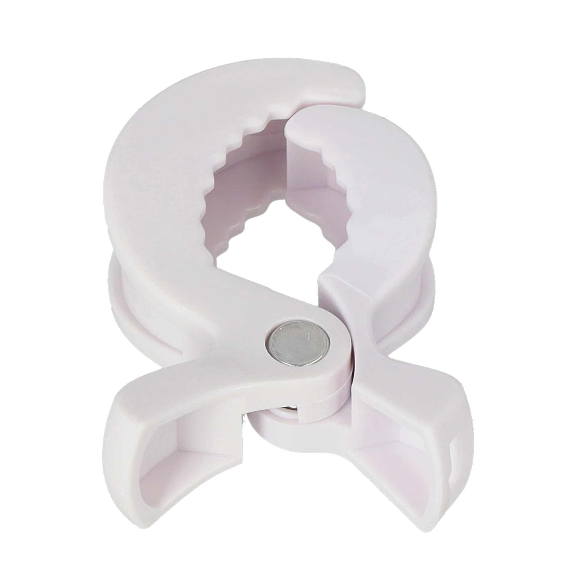 (5er Set) Universal Kinderwagen Klammer Tuch Halter Babysafe Clip Halterung für Spucktuch / Spielzeug - Weiss