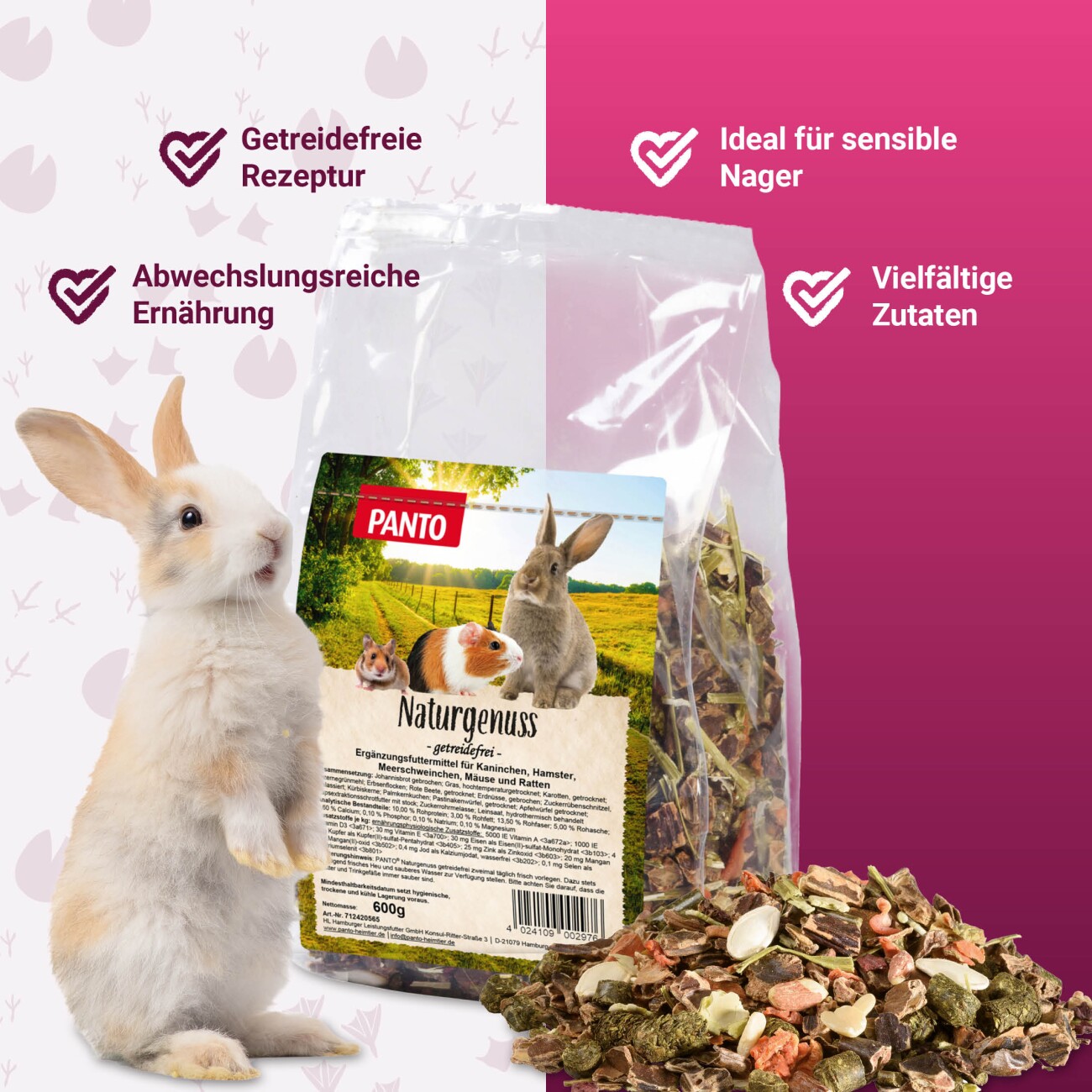 Panto NATURGENUSS GETREIDEFREI 5x600 g