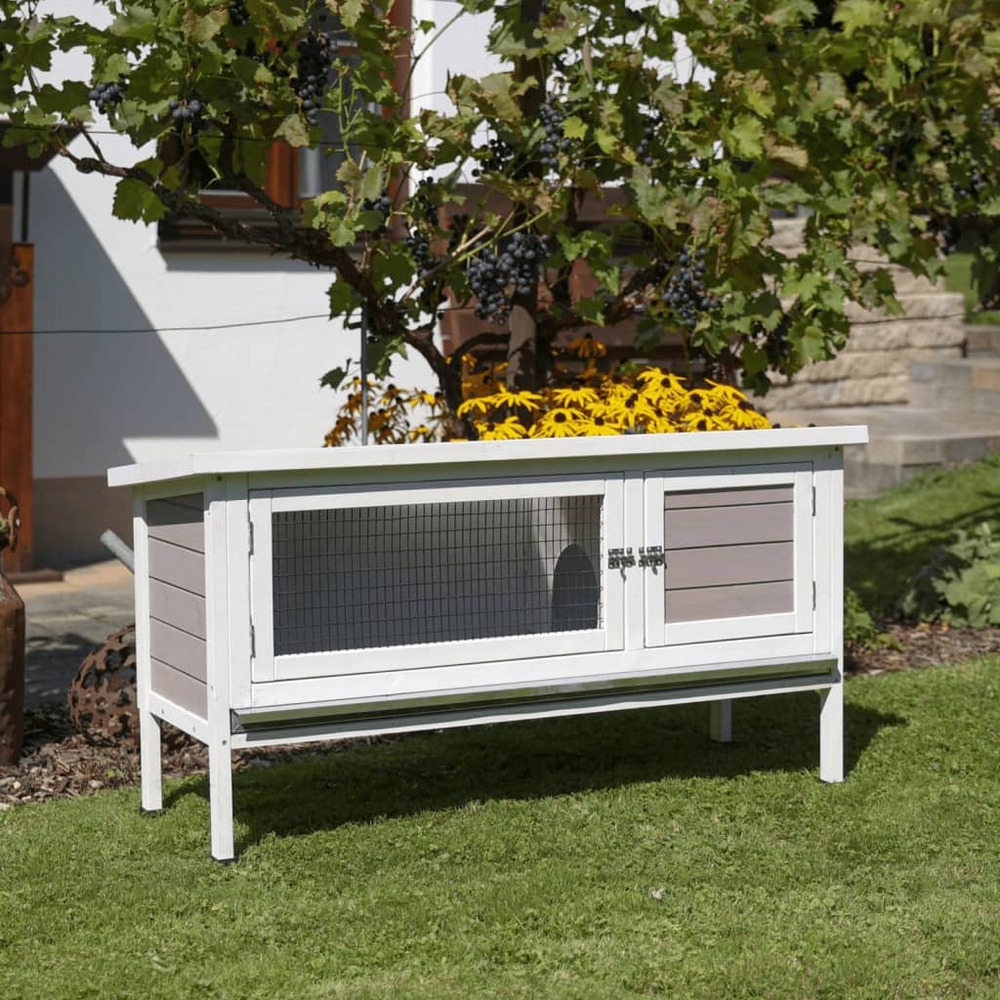 Cabane pour rongeurs freddy 116x45x62 cm bois vitrifié