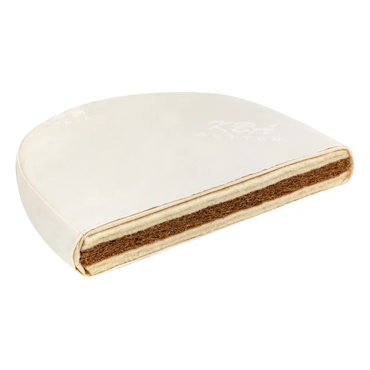 Bermbach Handcrafted Matelas ovale pour berceaux Lola et Emil en coton bio | Blanc