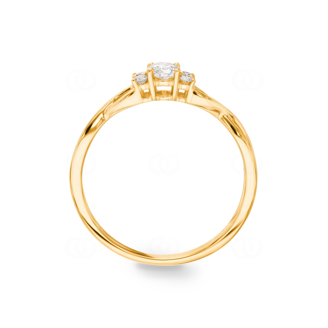 0.25 Karat Diamantring 750/18 K Gelbgold