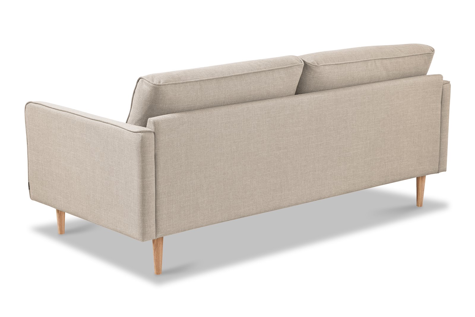 Lamar 3-seter Tekstil Bjorn 24 Beige med mørke eike ben