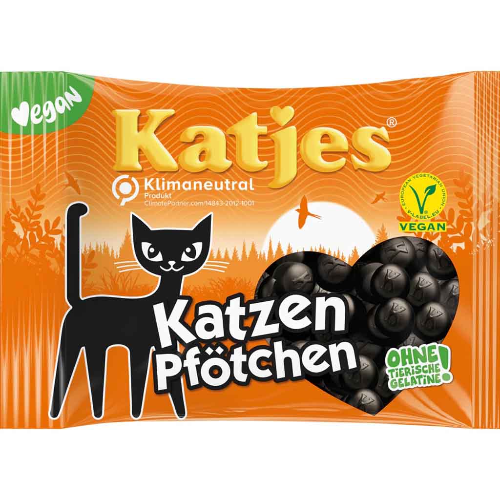 Katjes Lakritz Katzen Pfötchen 175g MHD:30.1.26