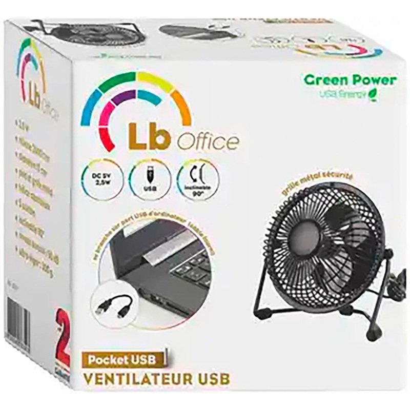Ventilateur de table Pocket USB, 50 dB