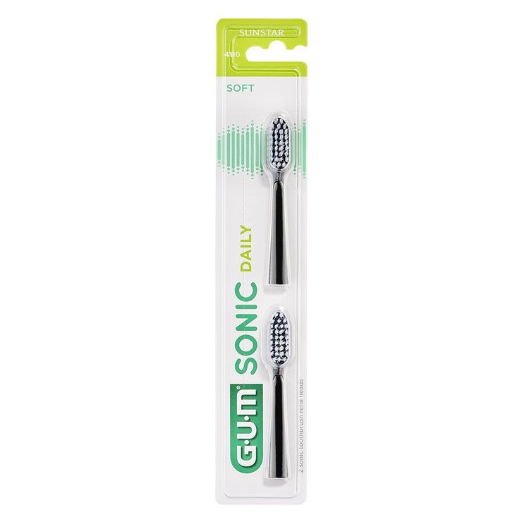 Recharges Brosse à Dents Noire x2 Sonic Daily Gum