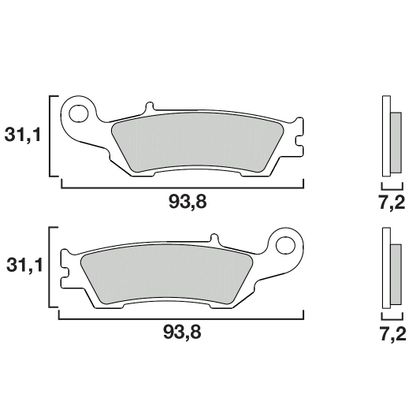 Plaquettes de freins Brembo Sinter Métal Fritté Racing avant