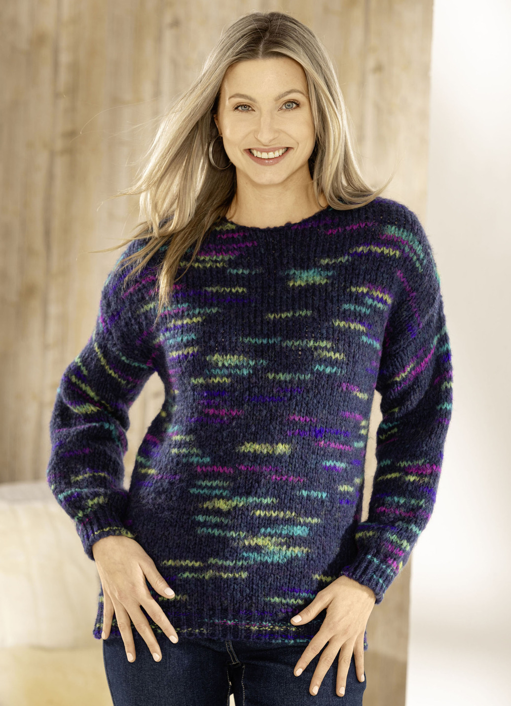 Pullover aus Effektgarn