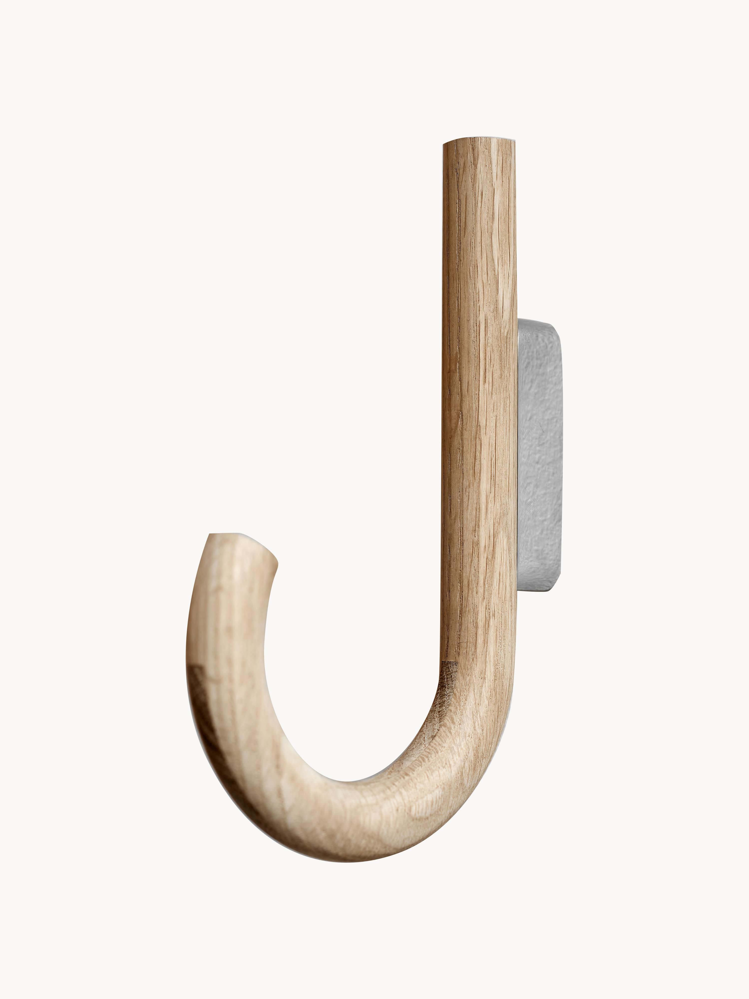 Eikenhouten wandhaak Umbrella, in verschillende formaten