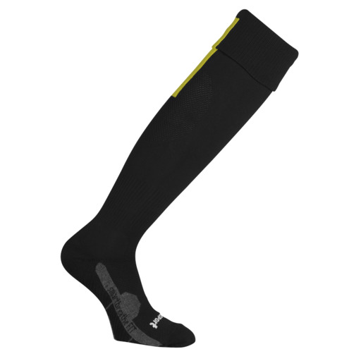 Meias de desempenho para equipe, pretas/amarelas, da Uhlsport
