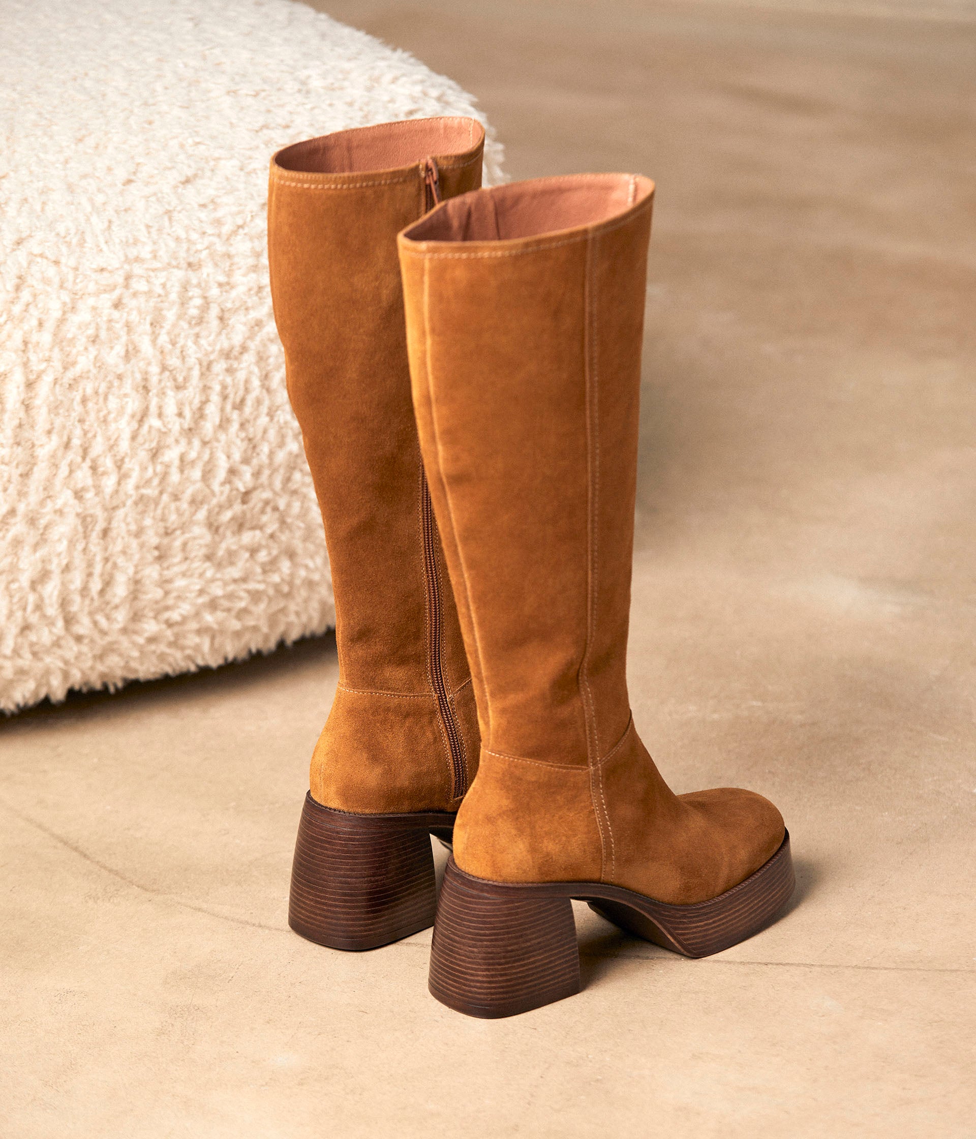 Bottes talon camel Alysea
