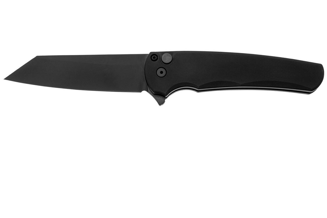 Pro-Tech Malibu 5403 Black DLC MagnaCut Reverse Tanto, Black Aluminum zakmes